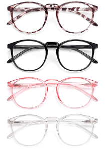 4 pairs of blue light glasses.